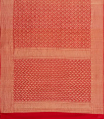 Red Woven Mysore Silk Saree With Floral Motifs-MS3511