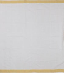 Off White Handloom Kerala Cotton Saree With Floral Buttas-KEC1042