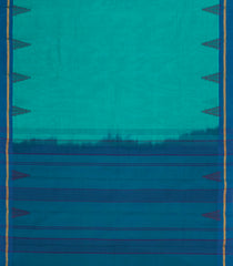 Turquoise Woven Rasipuram Cotton Saree With Temple Border-RA2655