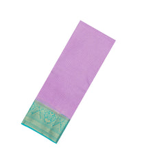 Lavender Woven Blended Viscose Saree With Zari Checks-BL6098