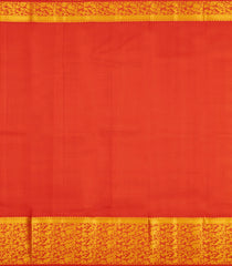 Mustard & White Handloom Korvai Kanchipuram Silk Saree With Checks & Buttas-KA16680
