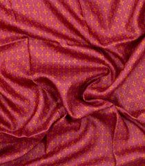 Dark Peach Printed Pure Silk Saree With Floral Motifs-PS0775