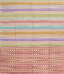 Multi Colour Woven Art Viscose Saree With Zari Stripes & Peach Pallu-BL4699