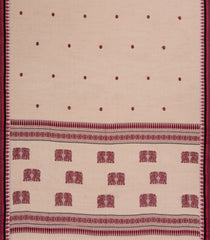 Taupe Handloom Bengal Cotton Saree With Kamalam Buttas-BG1787