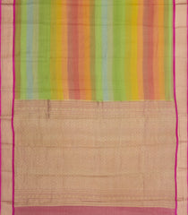 Multi Color Woven Mysore Silk Saree With Stripes-MS3506