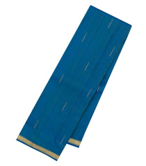 Cyan Handloom Kanchipuram Silk Saree With Zari Buttas-KA15319