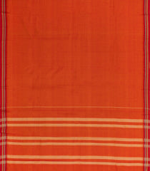 Orange Woven Chirala Cotton Saree With Printed Blouse-CR1515