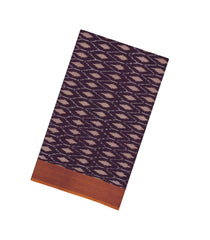 Burgundy Handwoven Orissa Cotton Saree With Tie & Dye Motifs-OR0912