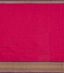 Hot Pink Woven Chettinad Cotton Saree With Contrast Border-CN1877