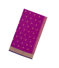 Magenta Handloom Maheswari Silk Cotton Saree With Floral Buttas-SC4908