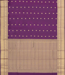 Dark Purple Woven Pure Silk Saree With Zari Buttas-EC2598