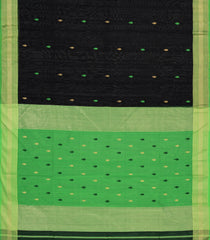 Black Handloom Maheswari Silk Cotton Saree With Buttas-SC4149