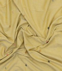 Cream Handloom Bengal Cotton Saree With Meena Buttas-BG1958
