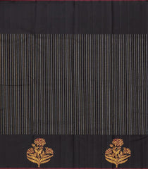 Yellow Handloom Korvai Kanchipuram Silk Saree With Stripes & Square Motifs-KA13178
