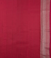 Red Handloom Kanchipuram Silk Saree With Floral Motifs-KA15078