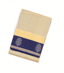 Taupe Handloom Chirala Silk Cotton Saree With Checks