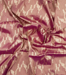 Dusty Pink Woven Art Dupion Tissue Saree With Floral Motifs-BL5859