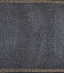 Black Printed Chanderi Cotton Saree With Zari Border-CC1688
