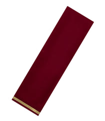 Maroon Woven Mysore Silk Saree With Floral Border-MS3385