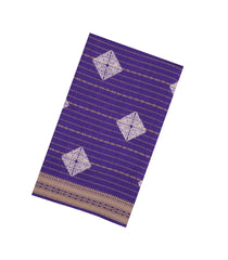 Purple Printed Art Dola Silk Saree With Zari Stripes & Border-BL5792