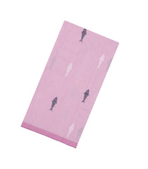 Baby Pink Handwoven Bengal Cotton Saree With Fish Buttas-BG1487