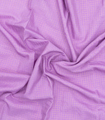 Lavender Woven Blended Viscose Saree With Zari Checks & Contrast Border-BL6102