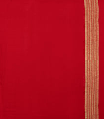 Red Woven Mysore Silk Saree With Zari Stripes-MS3311