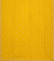 Yellow Woven Blended Silk Saree With Embroidered Floral Motifs-EN1833