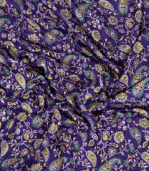 Violet Printed Synthetic Dola Silk Saree With Zari Border-BL5728