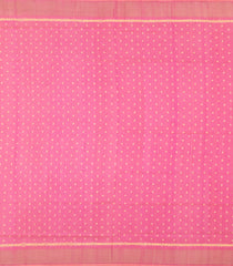 Light Peach Handloom Rajkot Patola Ikat Silk Saree With Tie & Dye Floral Motifs-IK0481