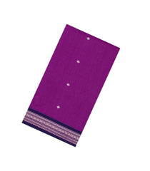 Magenta Handloom Bengal Cotton Saree With Diamond Buttas-BG1700