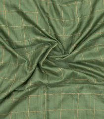 Cardamom Green Woven Kota Silk Saree With Zari Checks-KO1059
