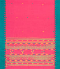 Pink Handloom Bengal Cotton Saree With Buttas-BGG1950
