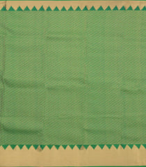 Green Handloom Soft Silk Saree With Zari Temple Border-SO4434