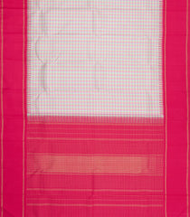 Multi Colour Handloom Korvai Kanchipuram Silk Saree With Checks-KA16221