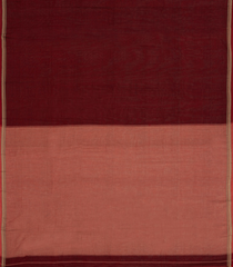 Maroon Woven Chirala Cotton Saree With Contrast Border & Pallu-CR1392