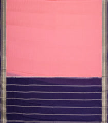 Peach Woven Mysore Silk Saree With Contrast Border-MS3744