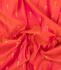 Red Woven Pure Silk Saree With Floral Zari Buttas-KA16898