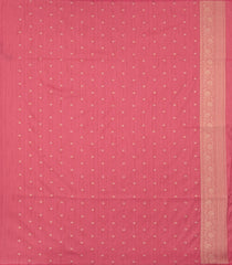 Peach Woven Art Dupion Saree With Floral Buttas-BL5956