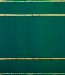 Green Handloom Kanchipuram Silk Saree With Checks & Buttas-KA15659