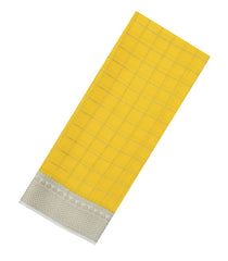 Yellow Woven Mysore Silk Saree With Zari Checks & Contrast Border-MS3378