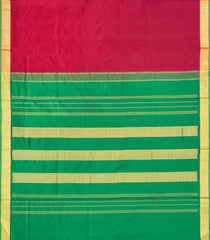 Crimson Handloom Kanchipuram 9 Yards Silk Saree With 20 Muthu Border-KA15744