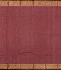 Maroon Handloom Kanchi Cotton Saree With Zari Stripes-KC1815