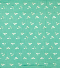 Aquamarine Printed Synthetic Linen Saree With Floral Motifs-SY0052