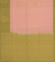 Dusty Peach Handloom Soft Silk Saree With Buttas & Contrast Border-SO4432