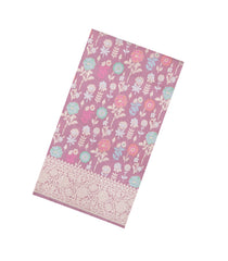 Dusty Pink Handloom Banarasi Tanchoi Silk Saree With Meena Floral Motifs-BE1827