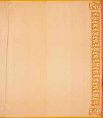 Orange Handloom Organza Satin Soft Silk Saree With Floral Motifs-SO4131