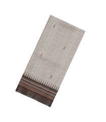 Grey Printed Synthetic Tussar Silk  Saree With Thread Border-SY0026
