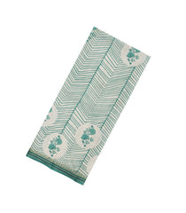 Green Printed Synthetic Tussar Silk Saree With Contrast Border-SY0145