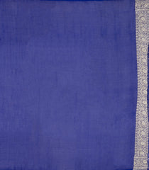 Blue Woven Banarasi Khaddi Georgette Silk Saree With Floral Vine Motifs-BE1934